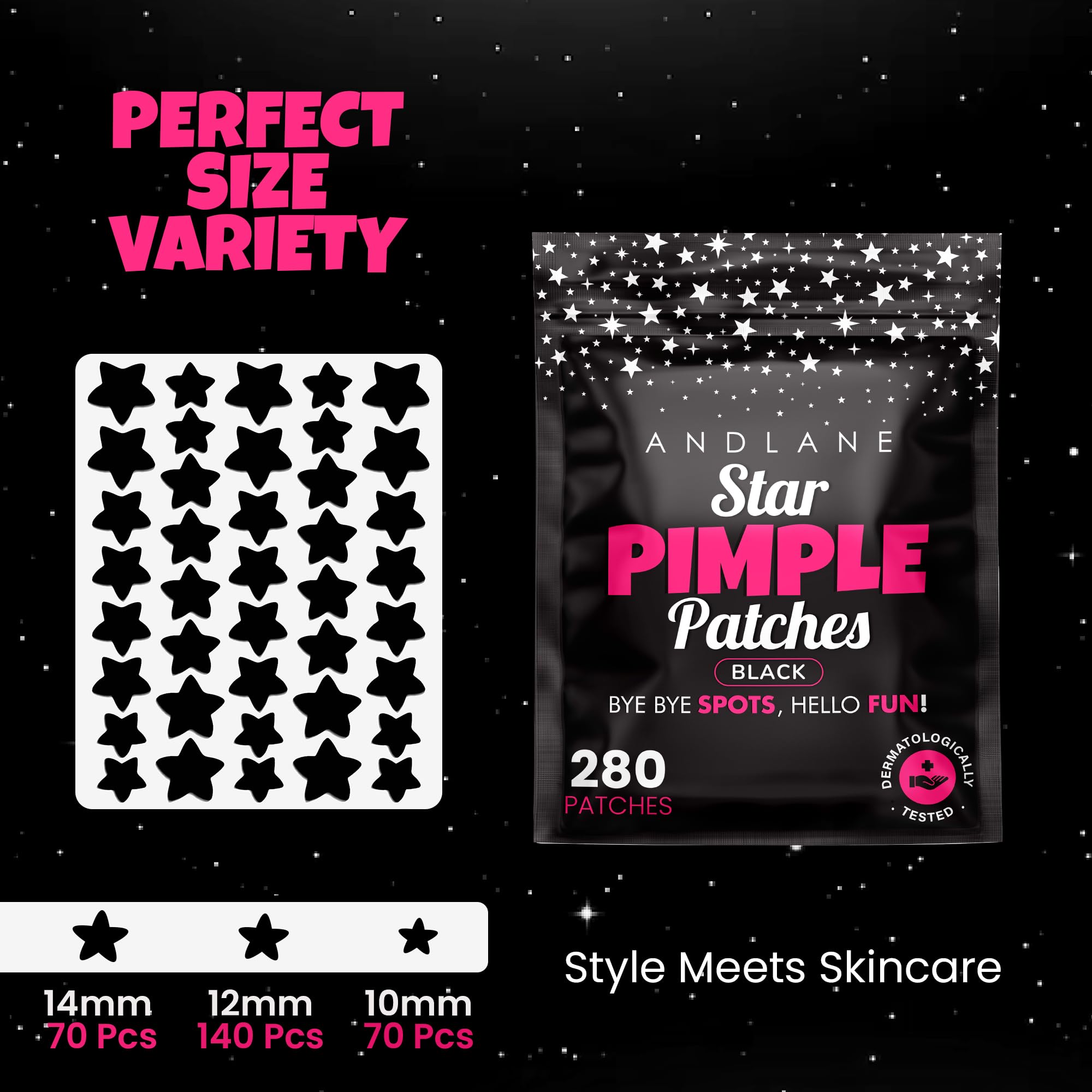 Andlane 280-pcs star patches in three sizes for versatile coverage