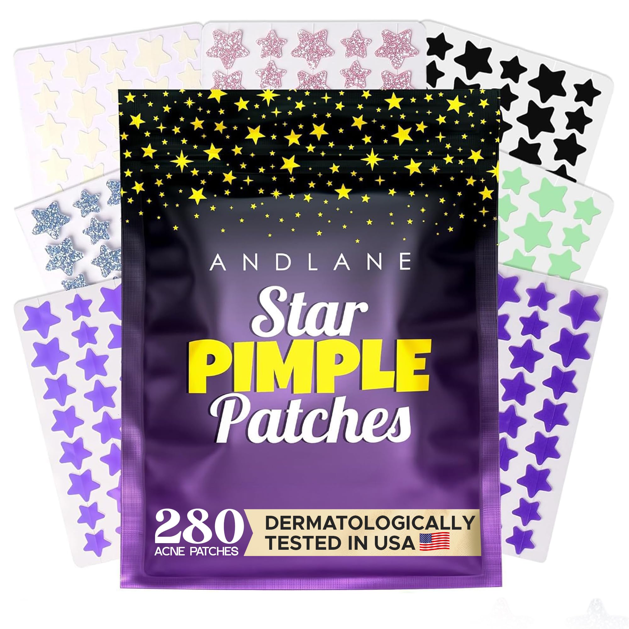 Andlane Star Patches regular black 10mm for targeted spot coverage and discreet wear.