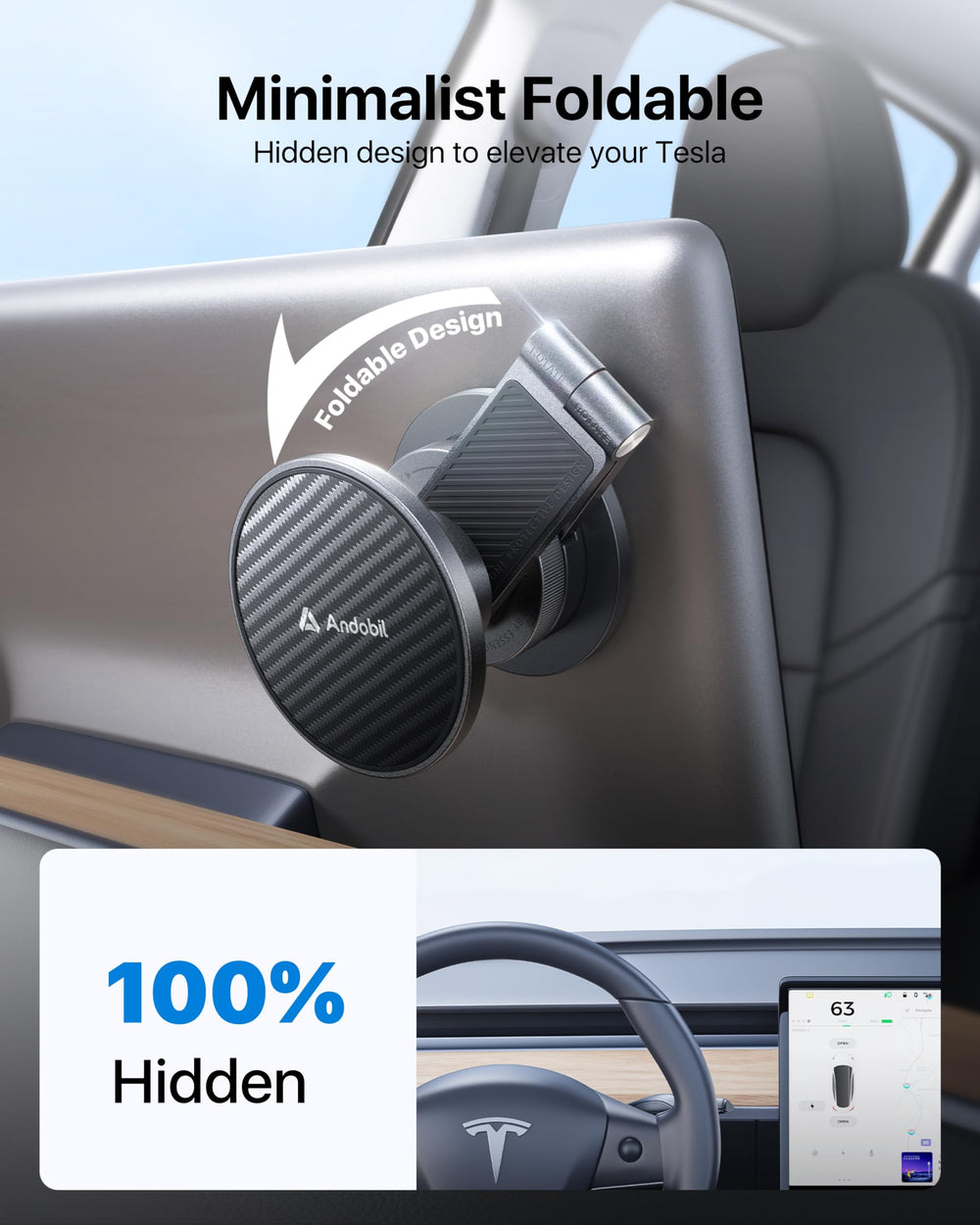 andobil tesla iphone holder 360-degree adjustability for flexible viewing