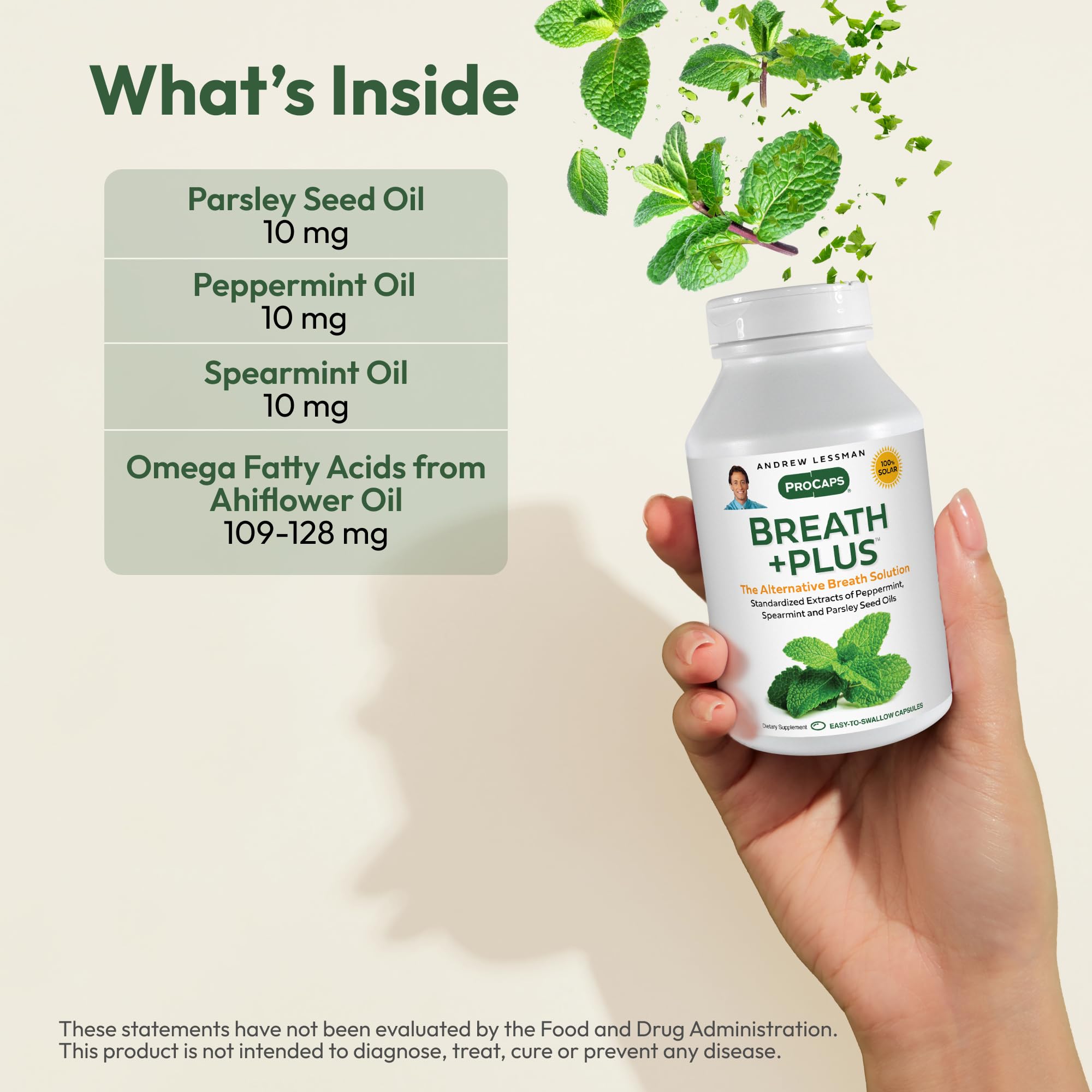 Parsley seed oil visual from Breath Plus emphasizes natural internal breath support.