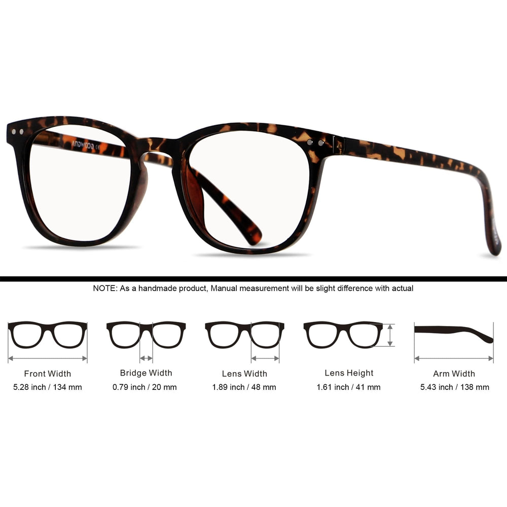 ANDWOOD spring hinge blue light glasses with flexible fit