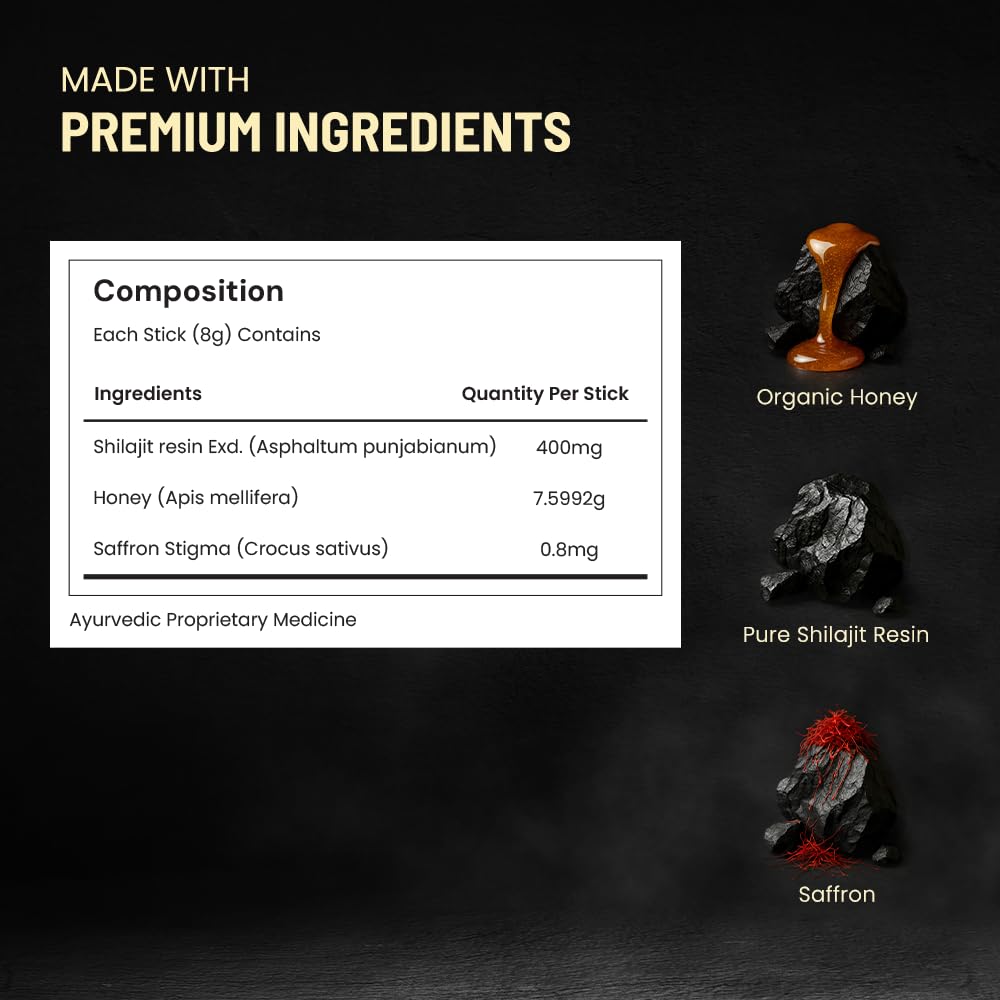 Anecdote stick emphasizing fulvic acid rich Himalayan origin for natural support.