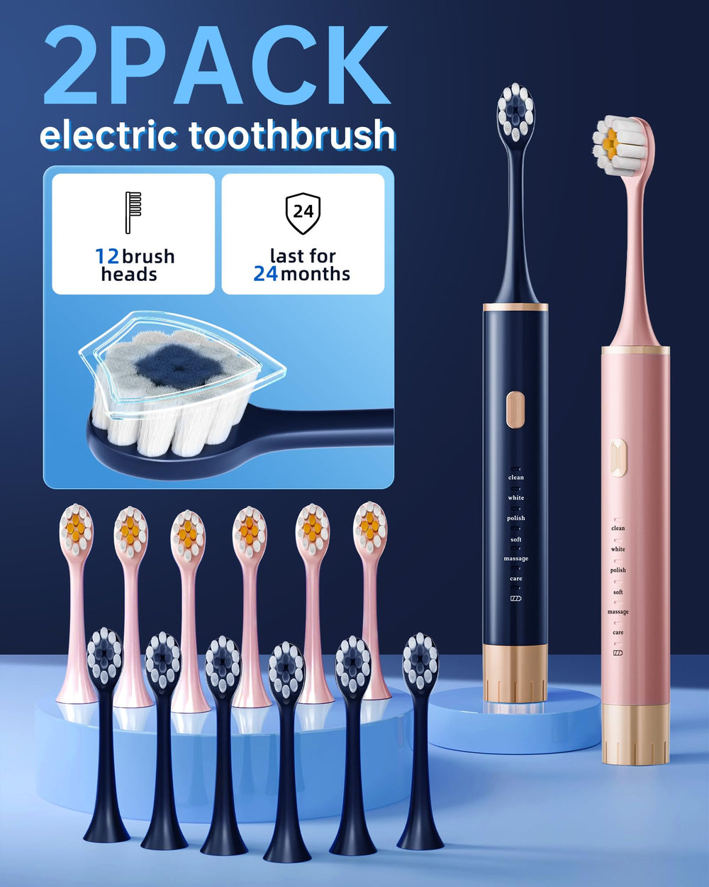 Aneebart toothbrush with hidden USB cable at the bottom, travel friendly.