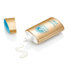 Anessa Perfect UV Skin Care Milk N being spread on skin for smooth coverage.