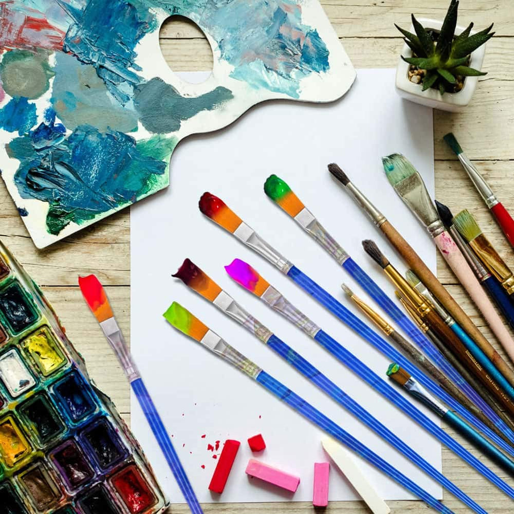 Anezus 50-piece art brushes kit supports beginners to pros in crafts.