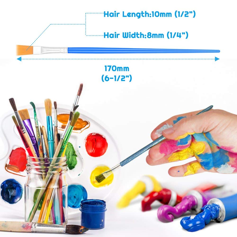 Anezus acrylic and watercolor brush suitable for blending and touch-ups.