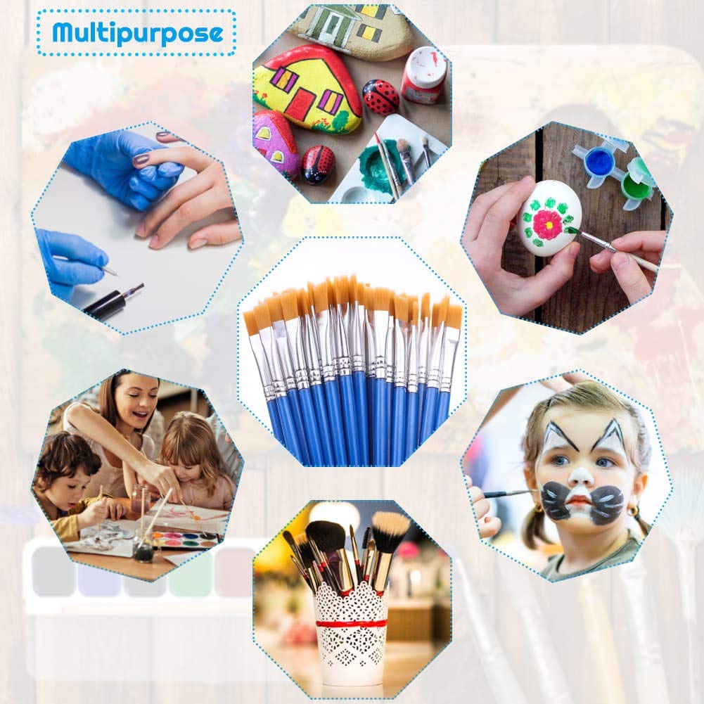 Anezus durable, washable flat brush designed for daily use.