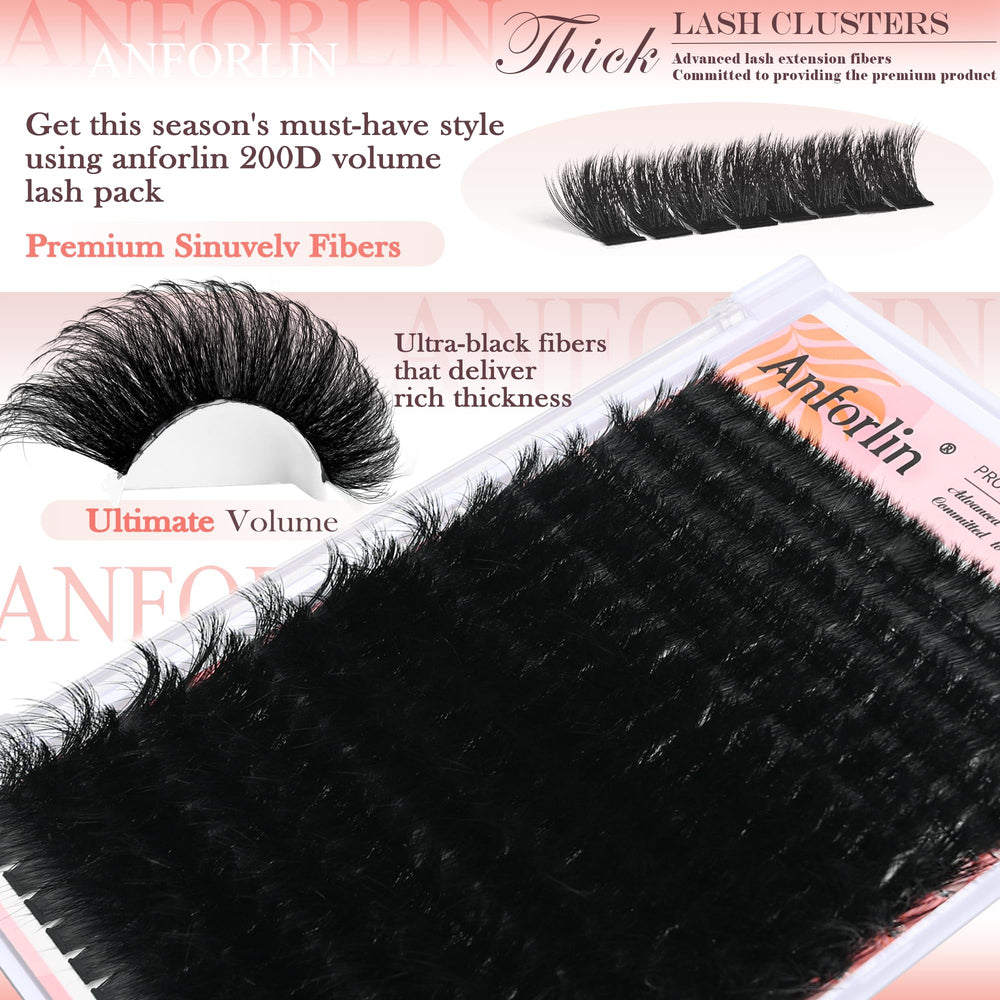 Anforlin lash clusters beginner-friendly design with 100% cotton band.