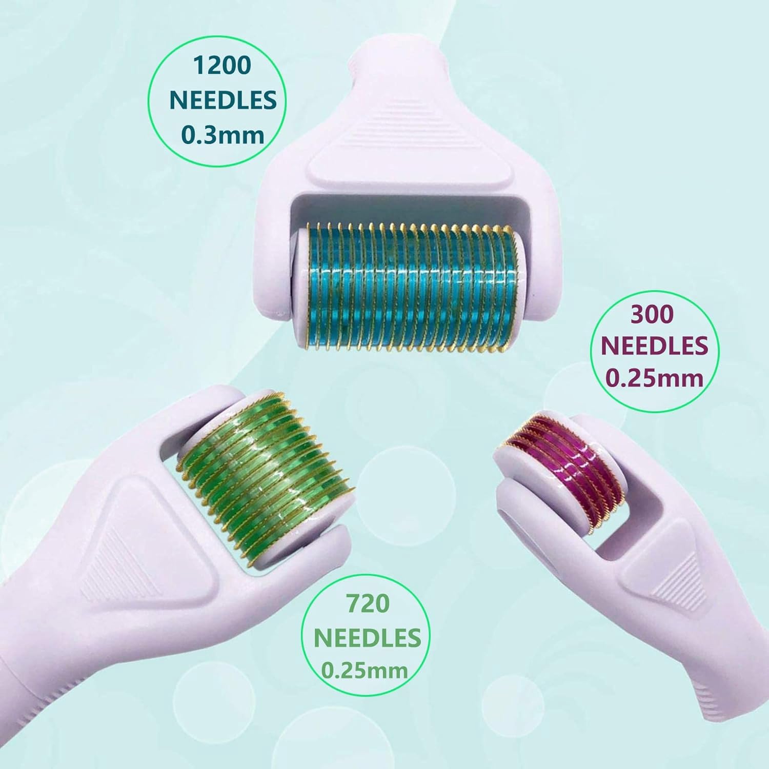 Angel Kiss body derma roller with 0.3mm needle used on forearm