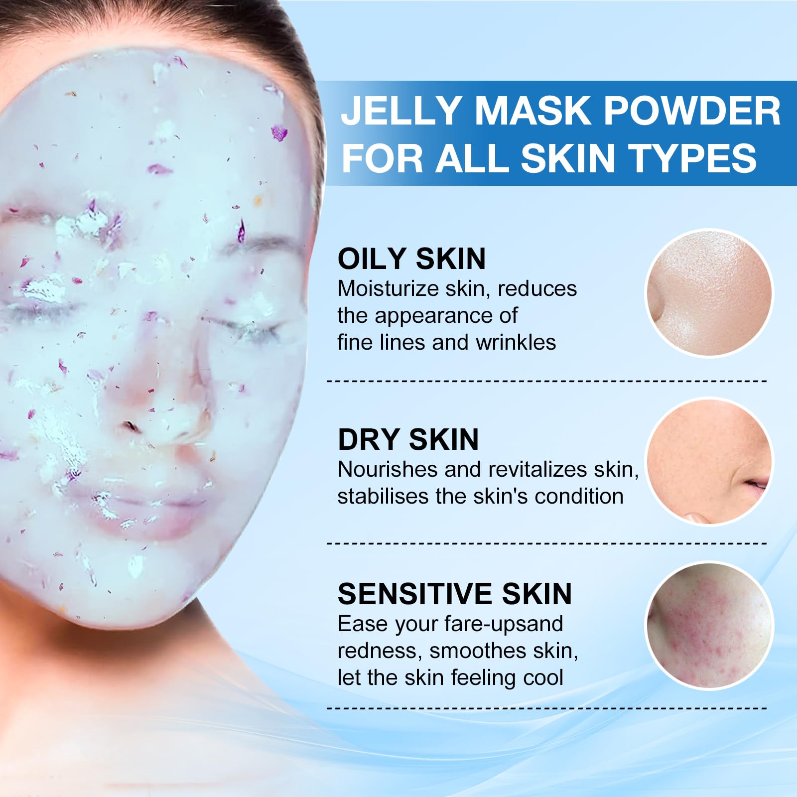 Angeland jelly mask silky texture close up highlighting smooth gel formula.