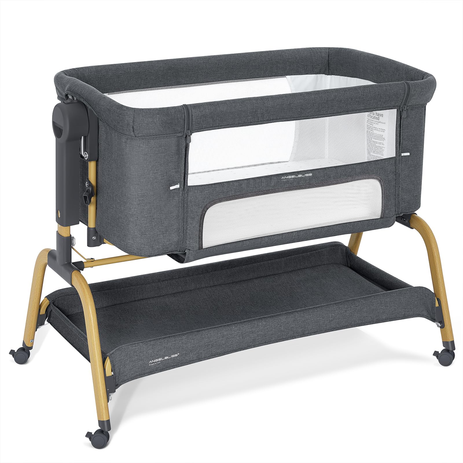 ANGELBLISS 3-in-1 bassinet with memory foam mattress offers soft newborn sleep