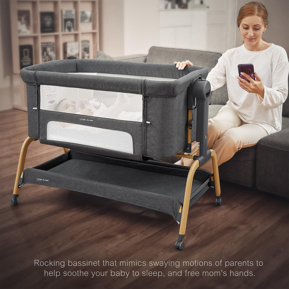 ANGELBLISS dark-grey finish matches modern nursery decor