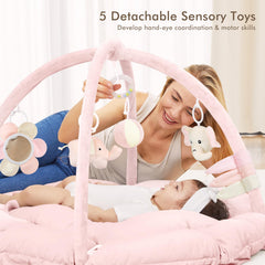 ANGELBLISS detachable sensory toys engage baby's senses and motor skills.