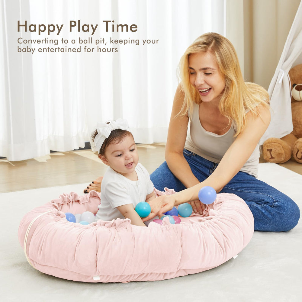ANGELBLISS large spacious play area keeps baby safe during supervised play.