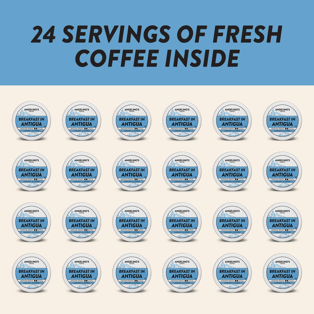 Angelino's Coffee Keurig-compatible pods enable quick, reliable brews