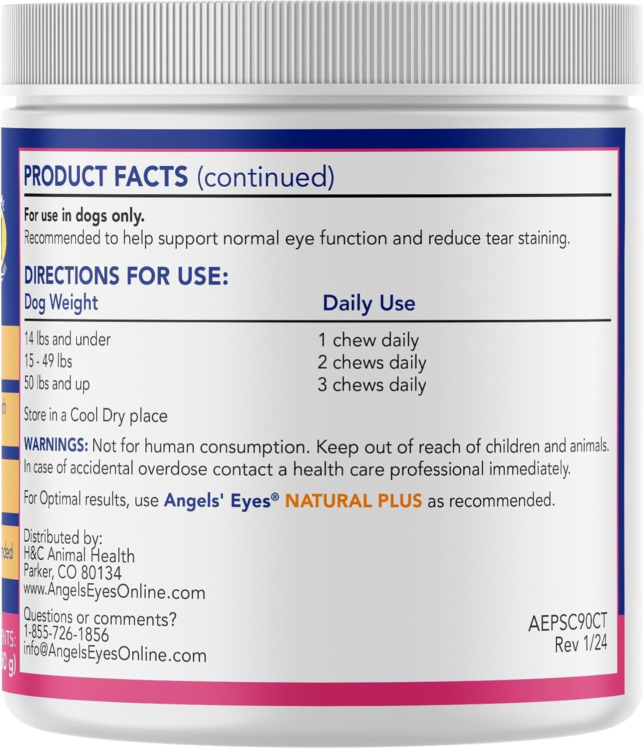 ANGELS' EYES Natural Plus packaging highlights easy-to-feed bottle