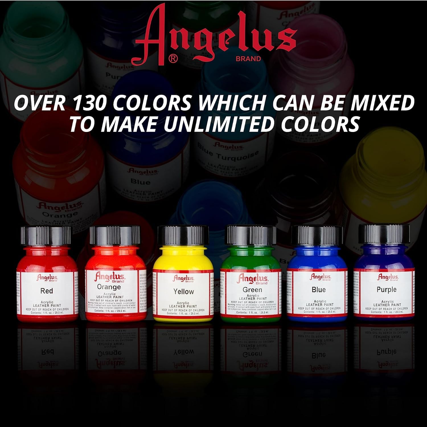 Angelus paint dries flexible without cracking on a leather sample.