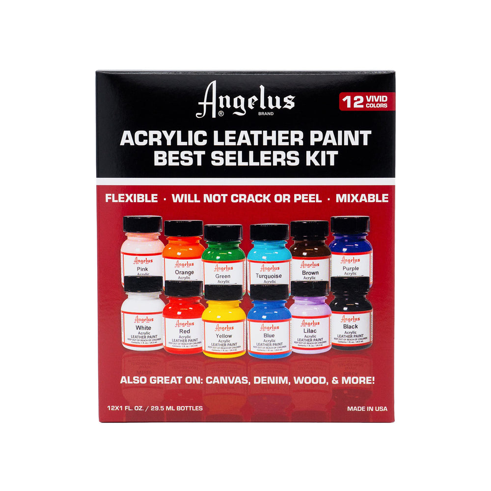Angelus paint on leather shoes in action shows durable, flexible color design.