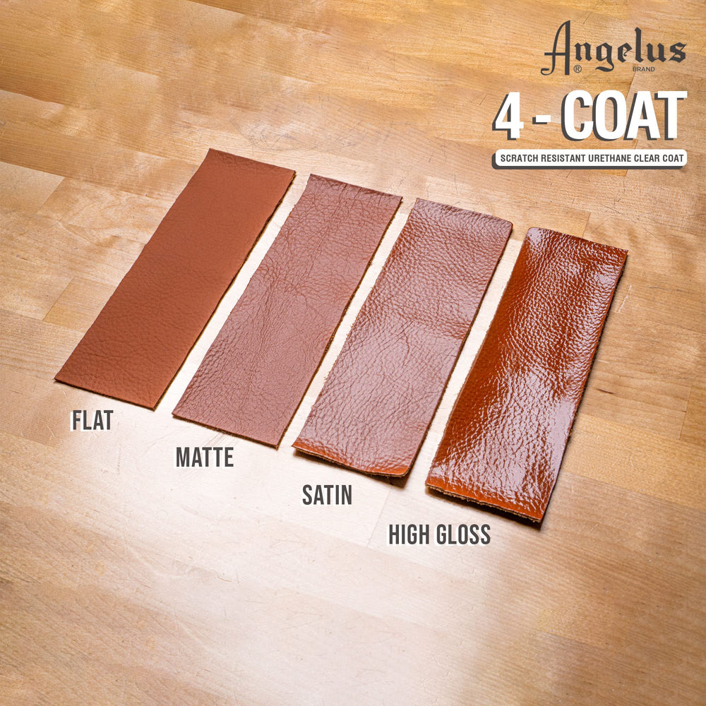 Angelus Satin 4-Coat applied to leather helps prevent cracking and wear