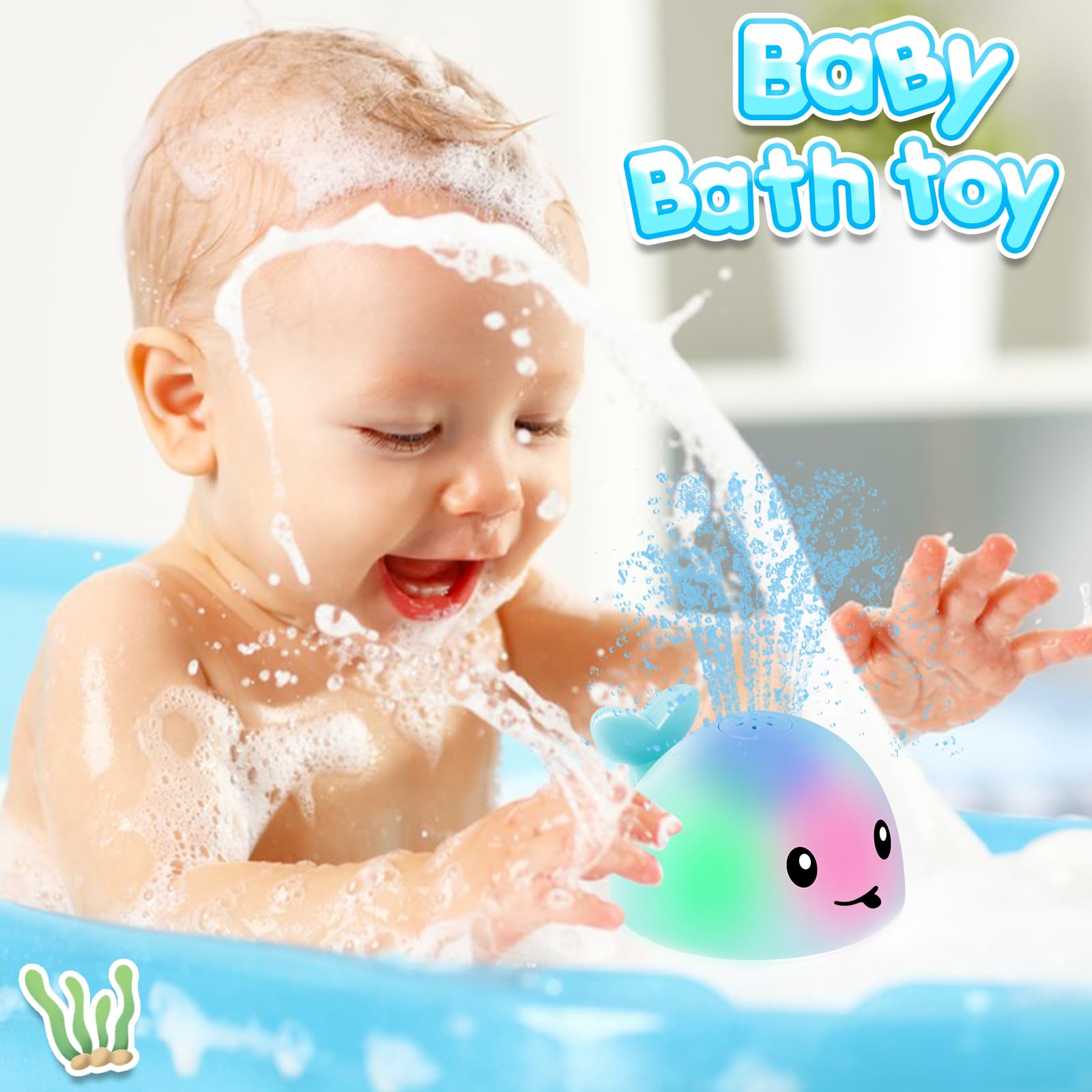 ANGGIKO colorful LED lights bath toy attracts baby attention during baths