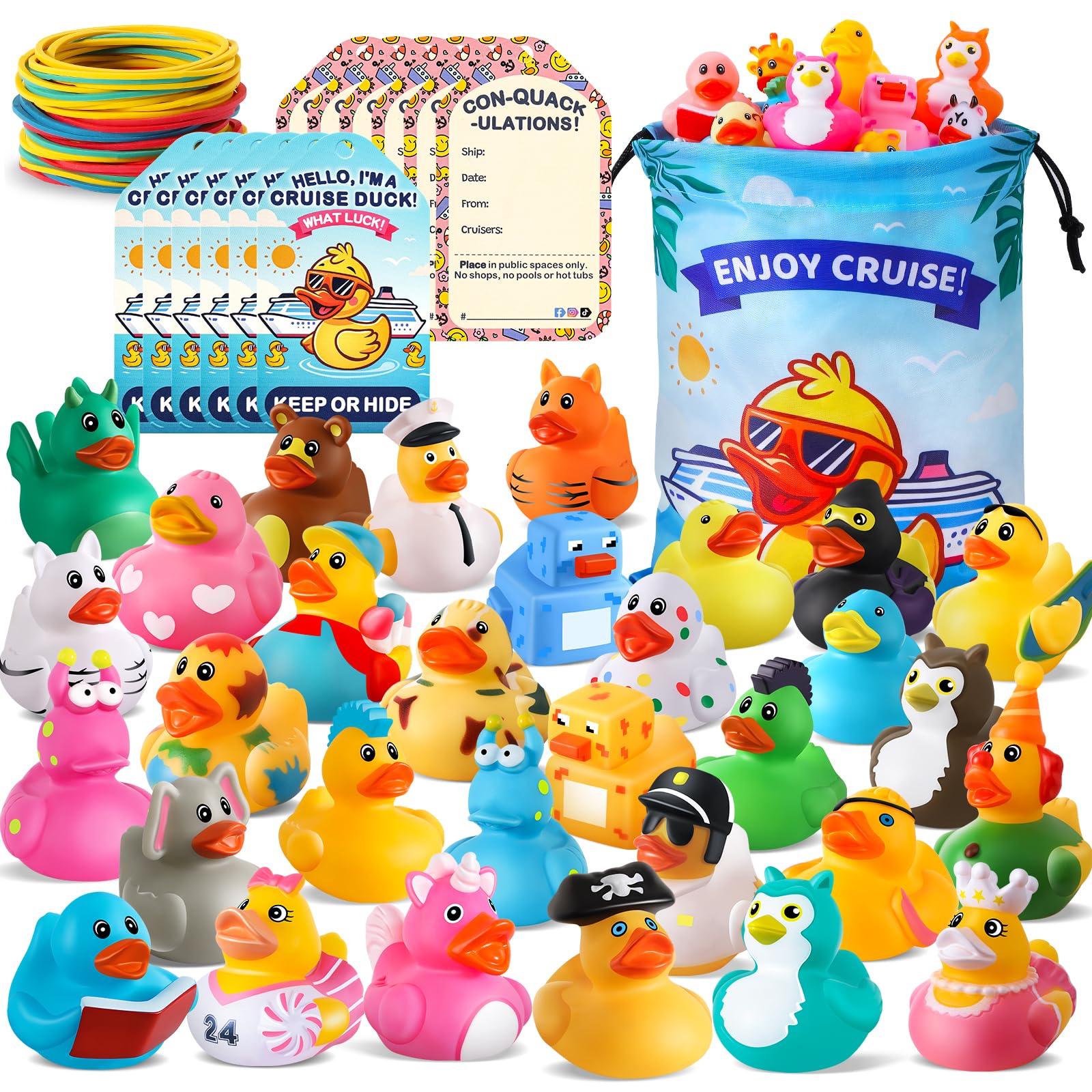 ANGGIKO cruise ducks variety set for gifts and games on board