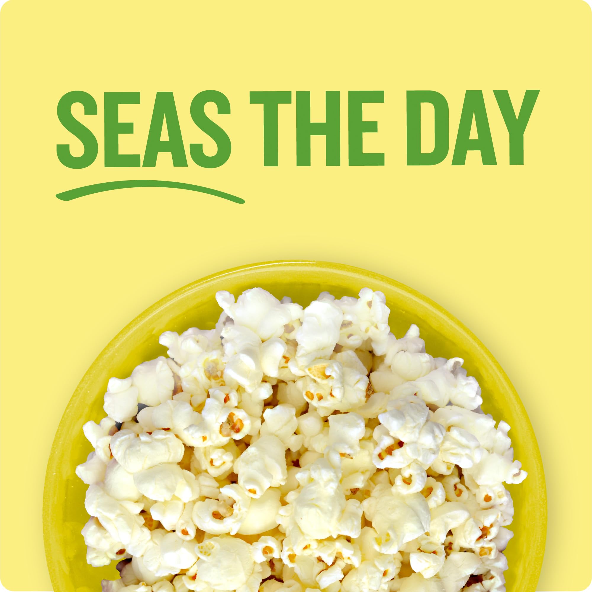 Angie's Sea Salt Popcorn on a road trip snack spread.