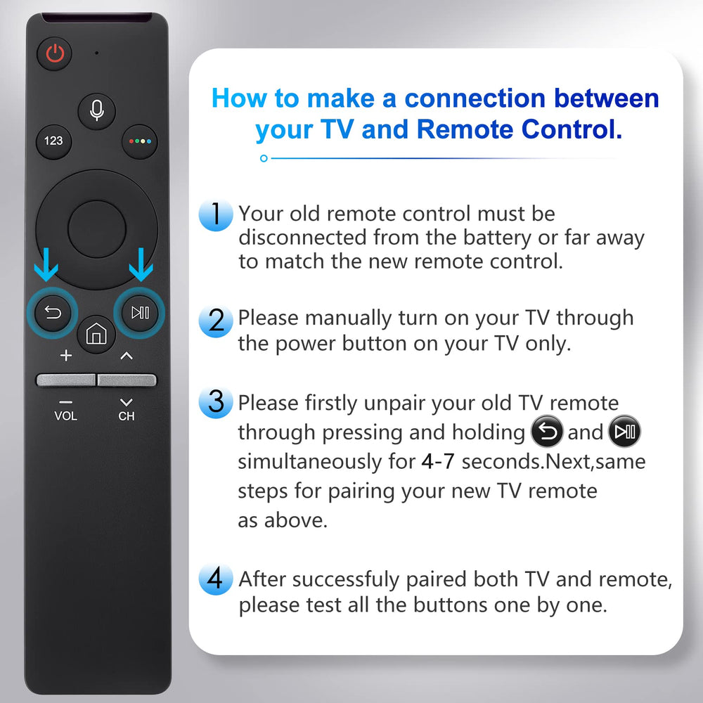 TV screen confirms pairing with Angrox remote BN59-1266A.