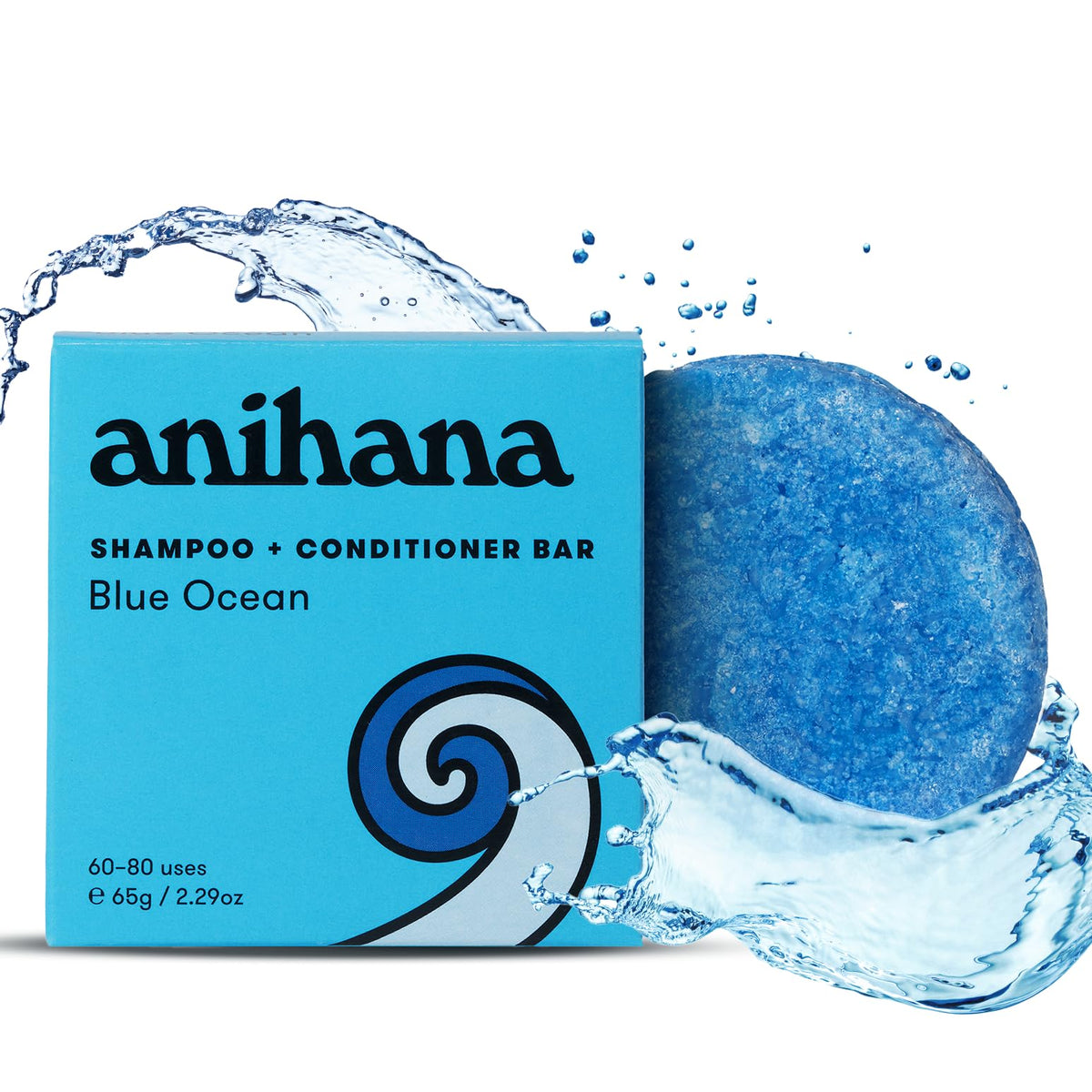 ANIHANA Blue Ocean shampoo bar packaging highlights plastic-free care for sustainable travel