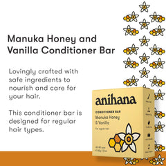 ANIHANA solid conditioner bar shown on hand highlights travel-friendly hair care.
