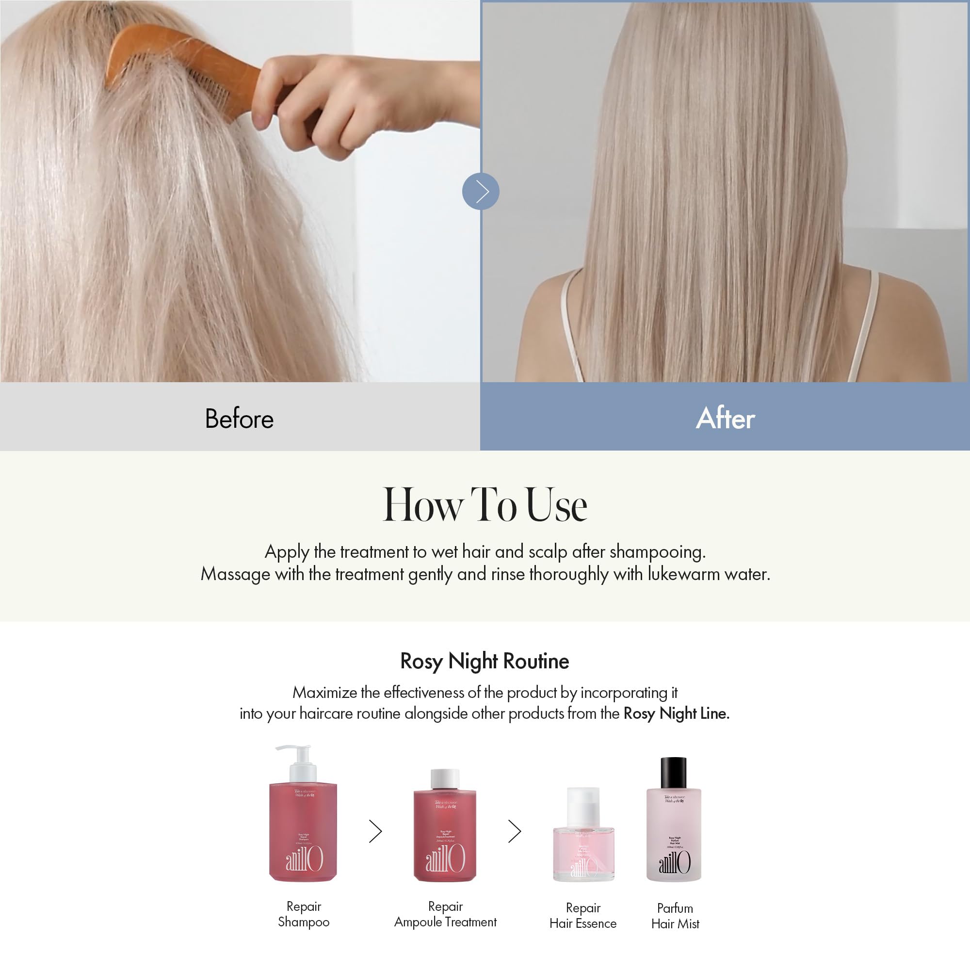 ANILLO Rosy Night Ampoule fragrance layer hints floral citrus base