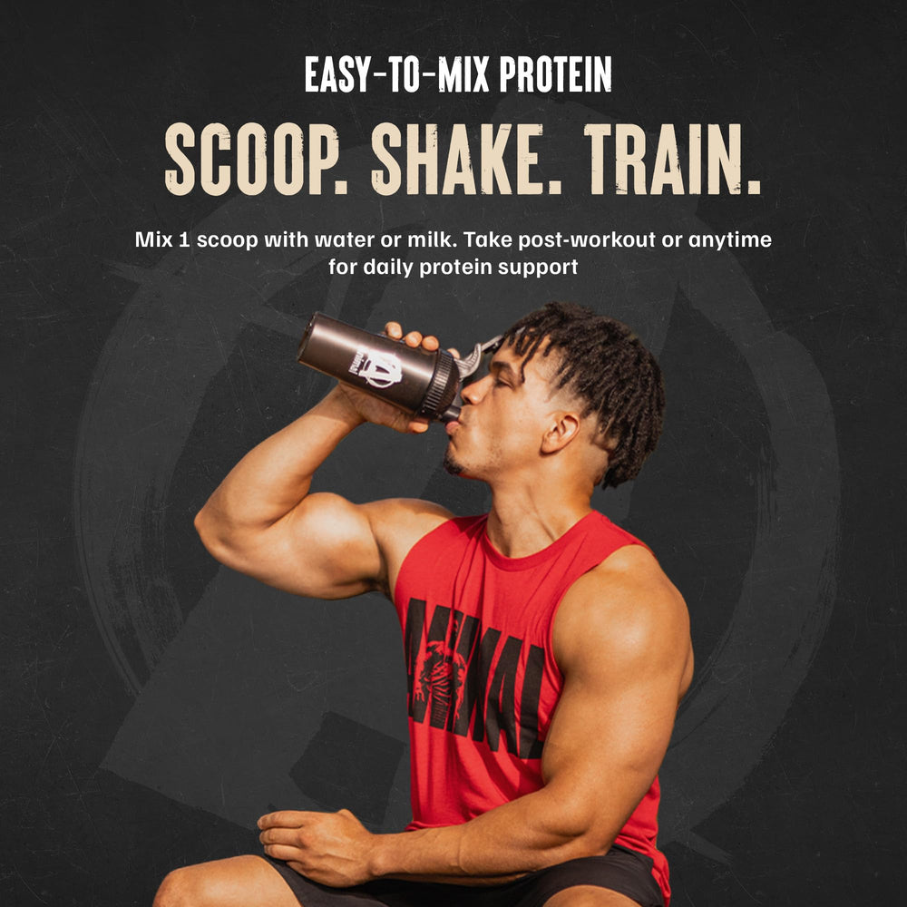 Animal 100% Whey chocolate powder demonstrating tasty protein choice.