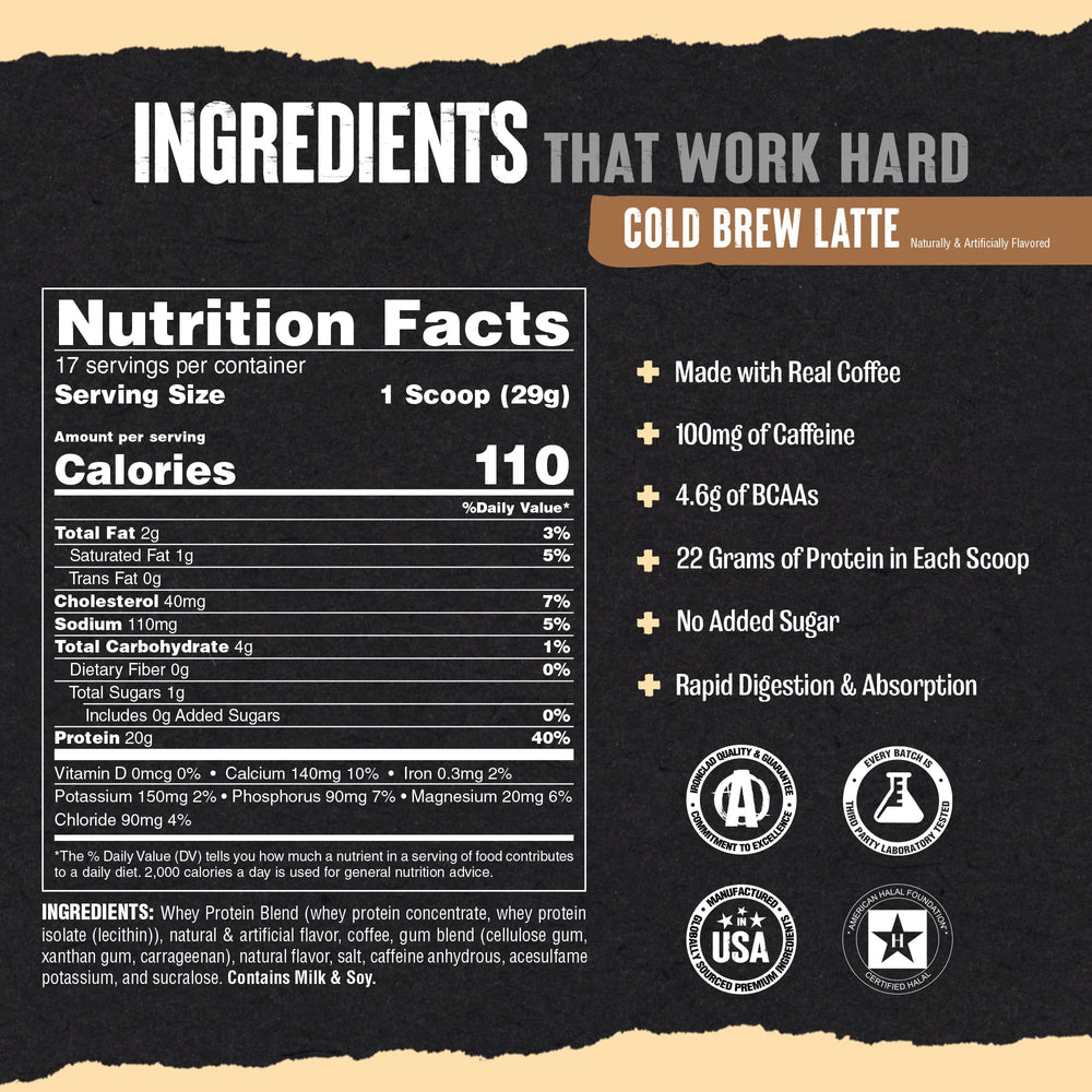 Animal 100% Whey powder with scoop beside bottle, ideal post-workout recovery.