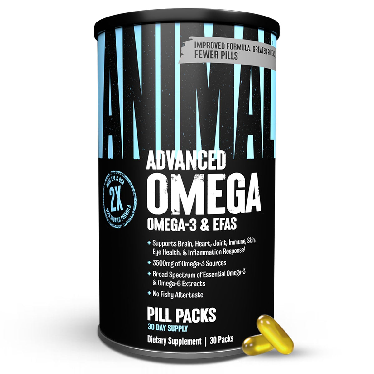 Animal Advanced Omega pack bottle showing comprehensive EFA blend for athletes