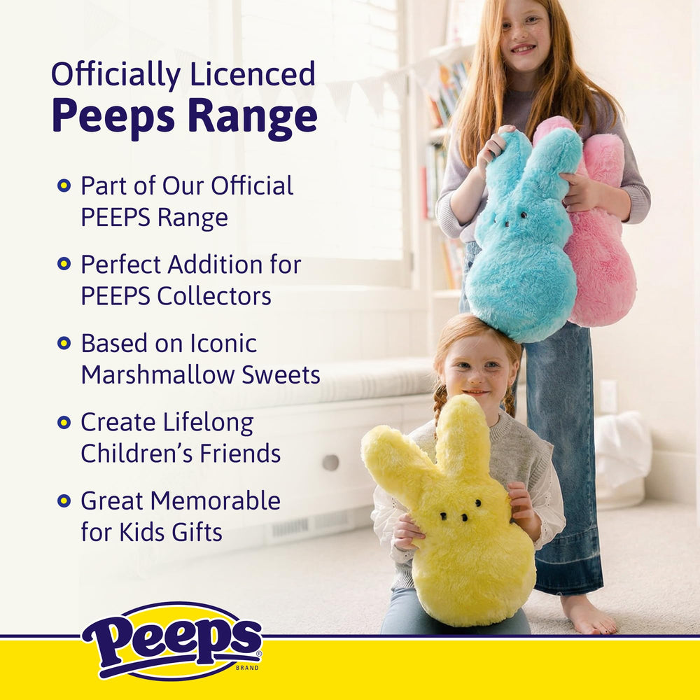 Animal Adventure Rainbow Shaggy Bunny Peeps Plush, side view, soft texture for comforting play