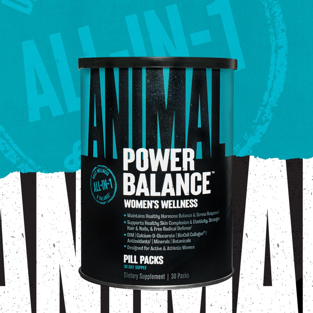 Animal Alpha F daily pack illustrates convenient five-capsule routine for total wellness.