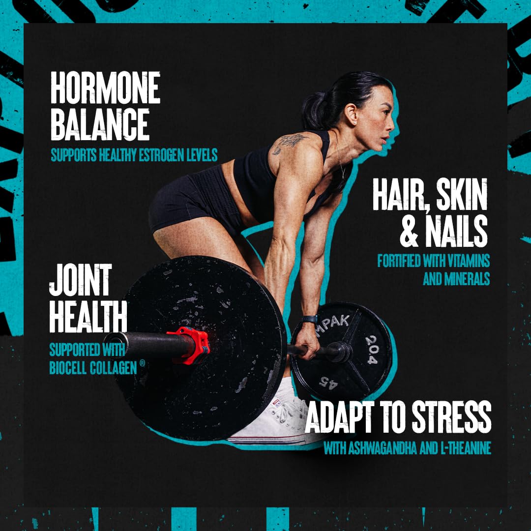 Animal Alpha F hormone balance image hints at estrogen support for active women.