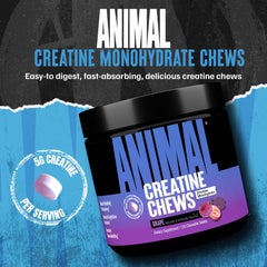 Animal Creatine Chews portable pack for workouts on the go.