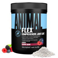 Animal Flex Powder tub with cherry flavor for daily joint support during workouts.