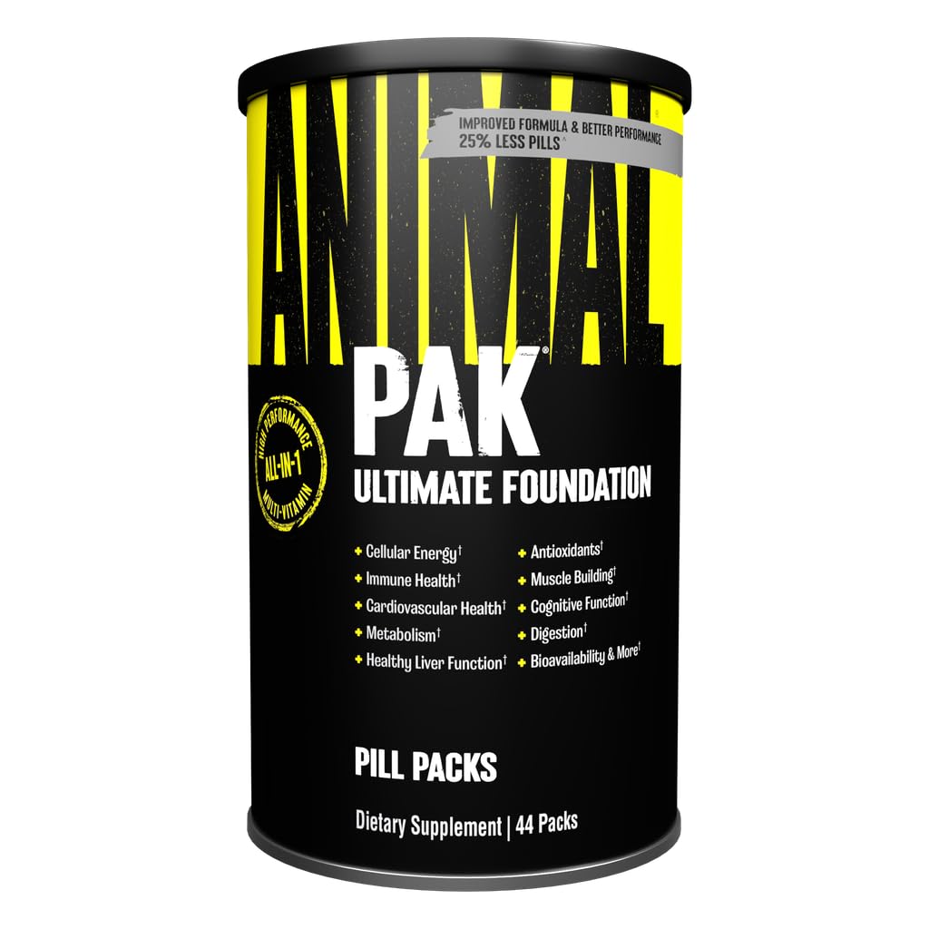 Animal Pak front of package showing daily multivitamin packs for athletes.