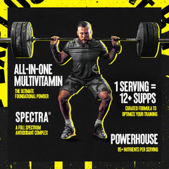 Animal Pak spectra-blend highlights natural fruit and veggie mix for energy support