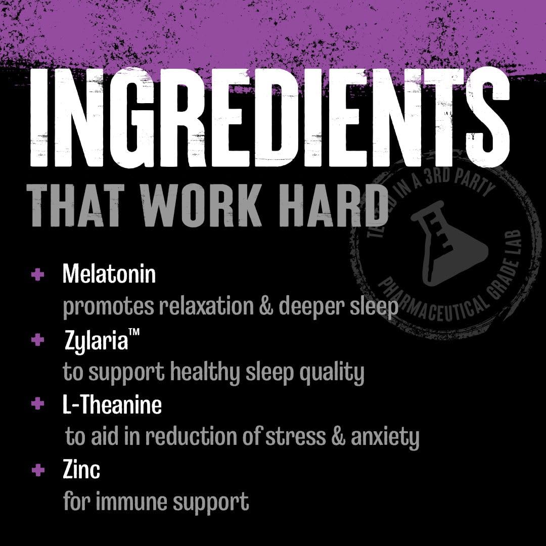 Animal PM melatonin 3mg highlights sleep support with natural ingredients for recovery evenings