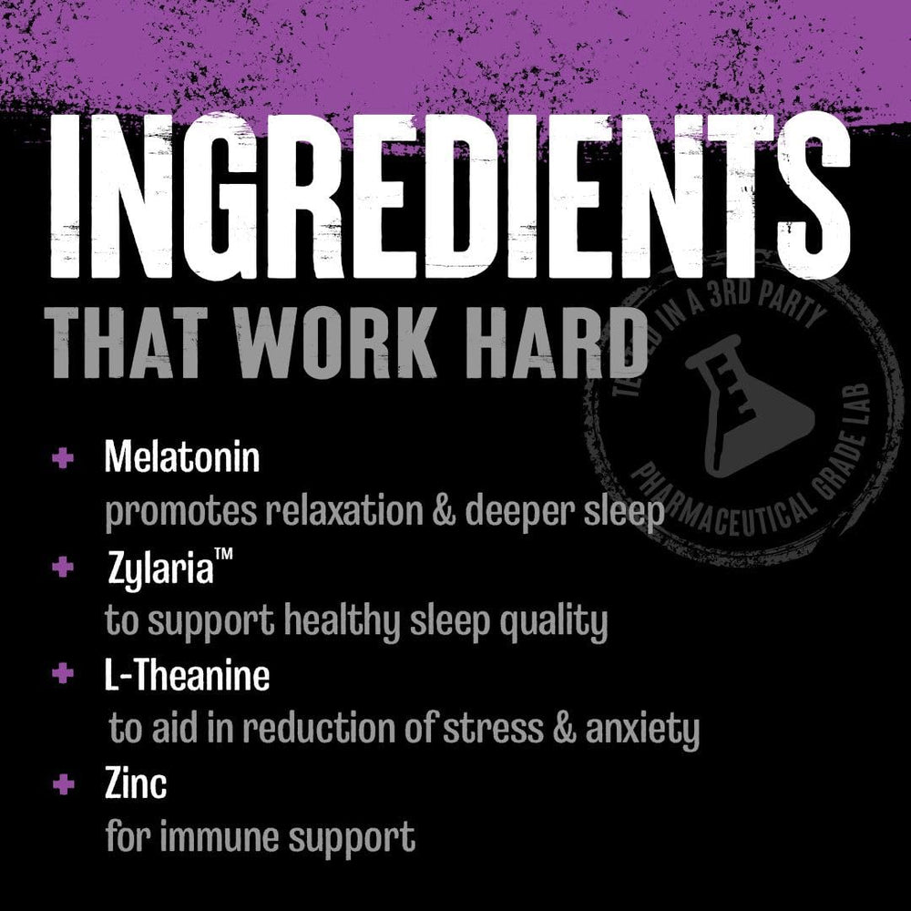 Animal PM melatonin 3mg highlights sleep support with natural ingredients for recovery evenings