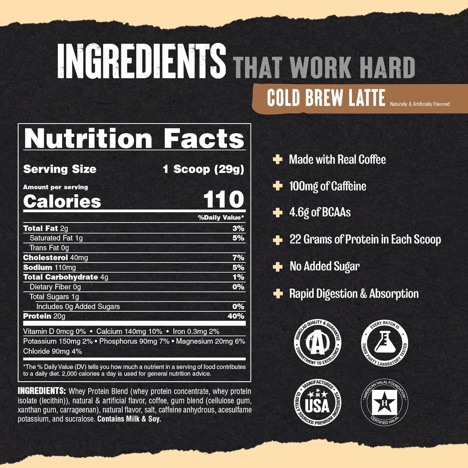 Animal Real iced coffee whey flavor delivers creamy coffee-like taste.