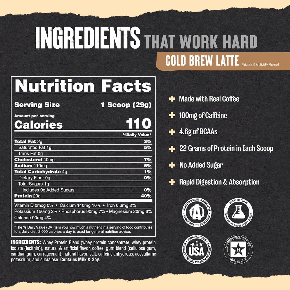 Animal Real iced coffee whey flavor delivers creamy coffee-like taste.