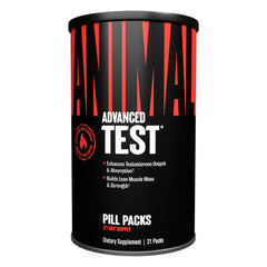 Animal Test bottle with pour spout for easy daily dosing before workouts.
