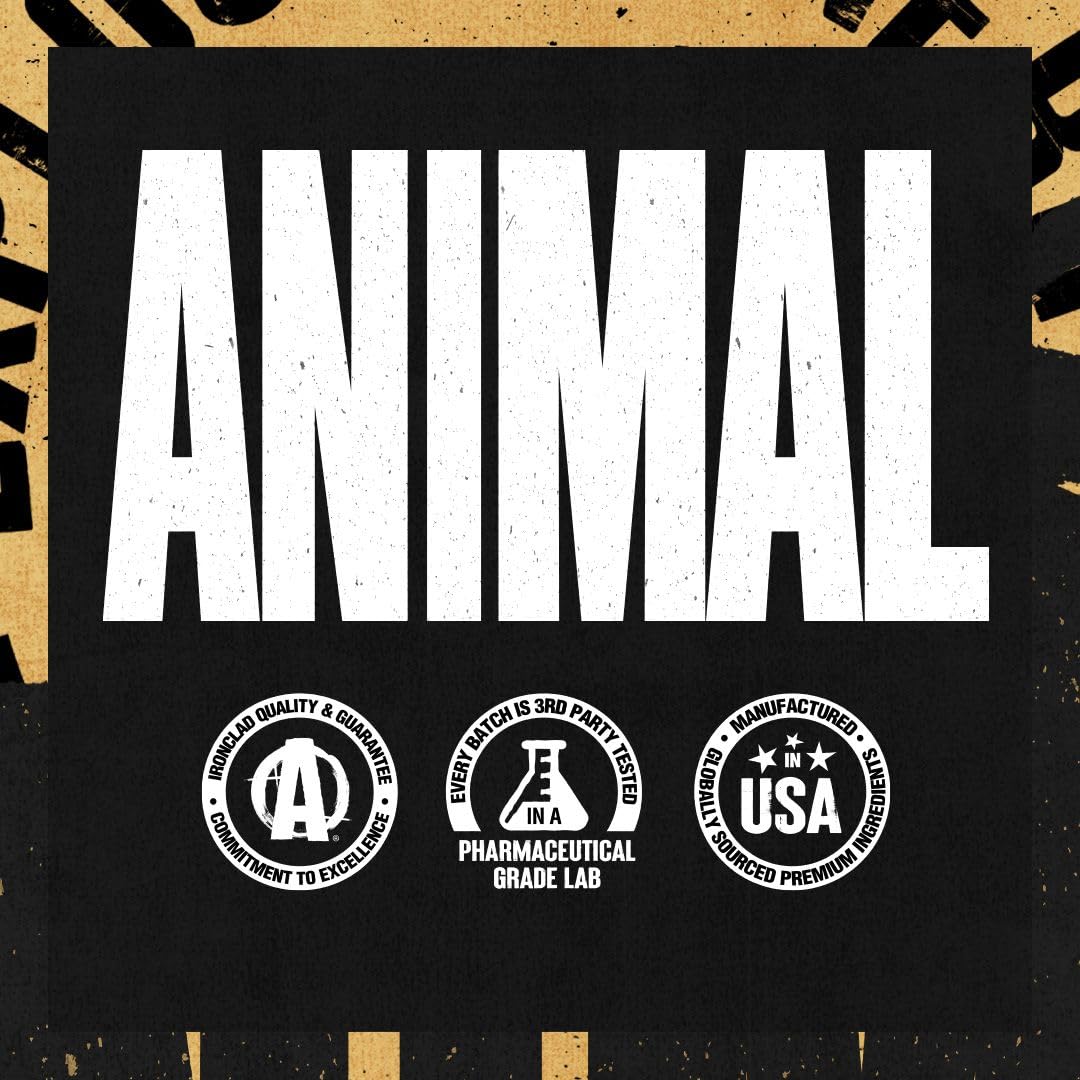 Animal TNT+ GMP-certified production and third-party testing badge