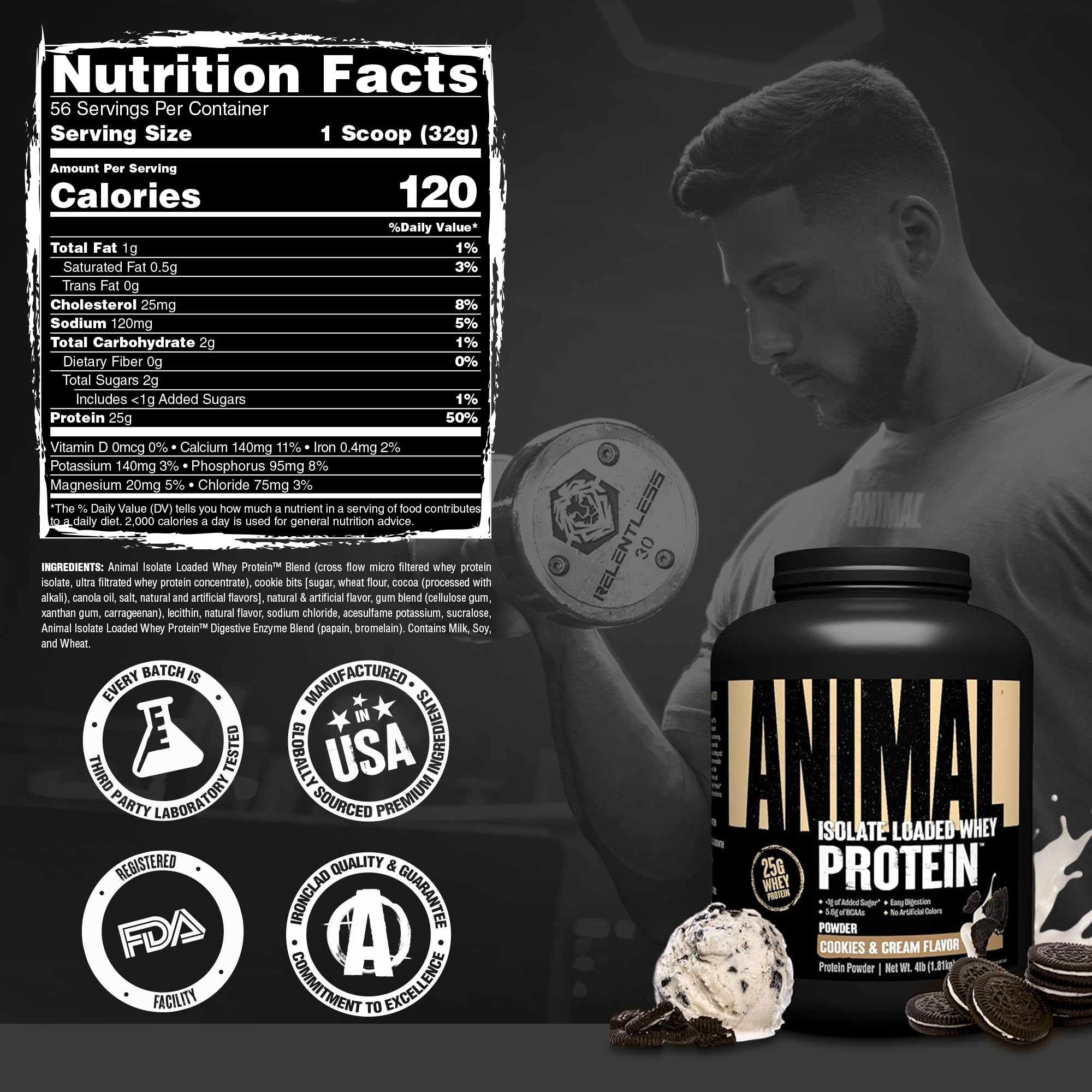 Athlete enjoying Animal Whey Isolate shake after training for faster recovery.