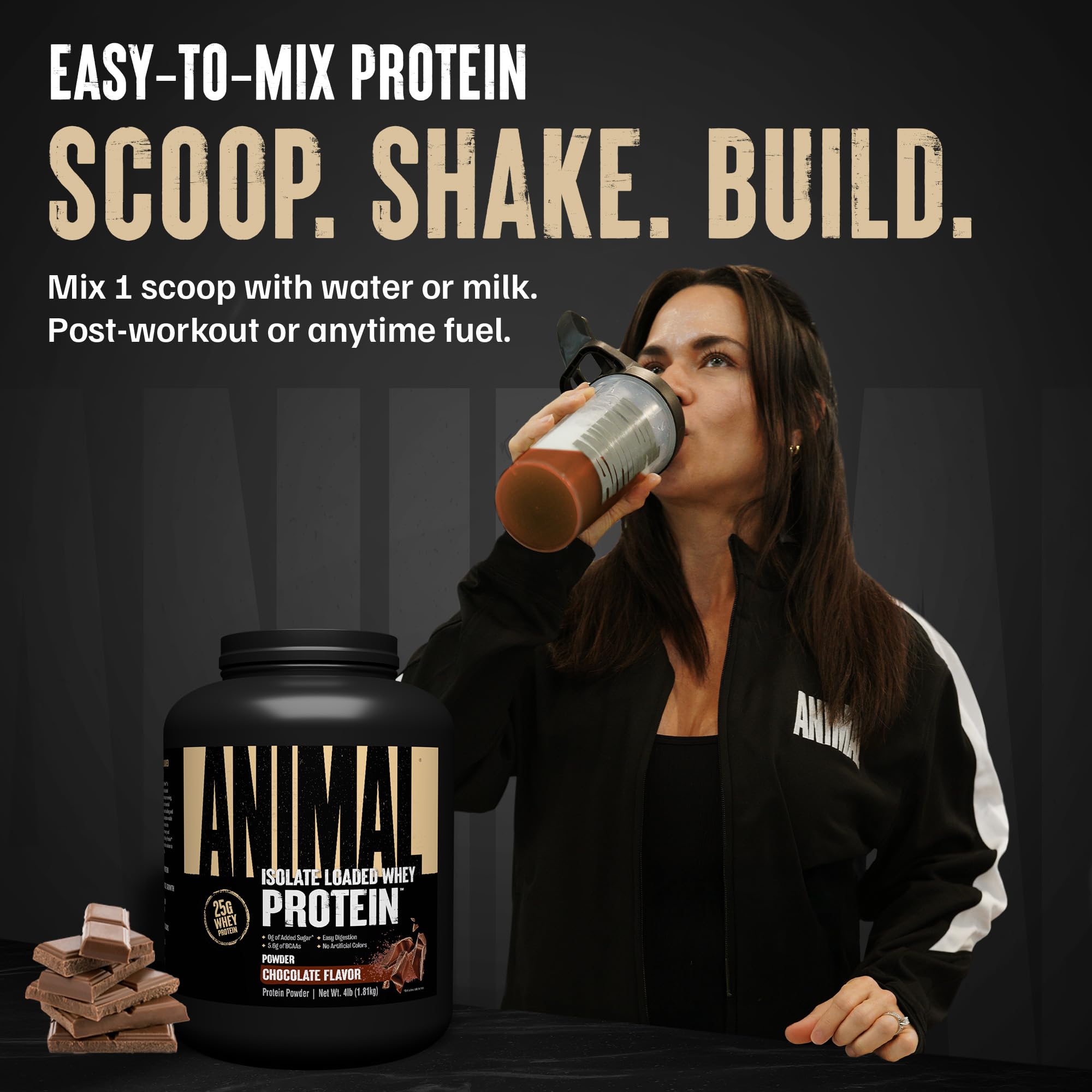 Animal Whey Isolate preworkout shake prepared for sustained energy and flavor
