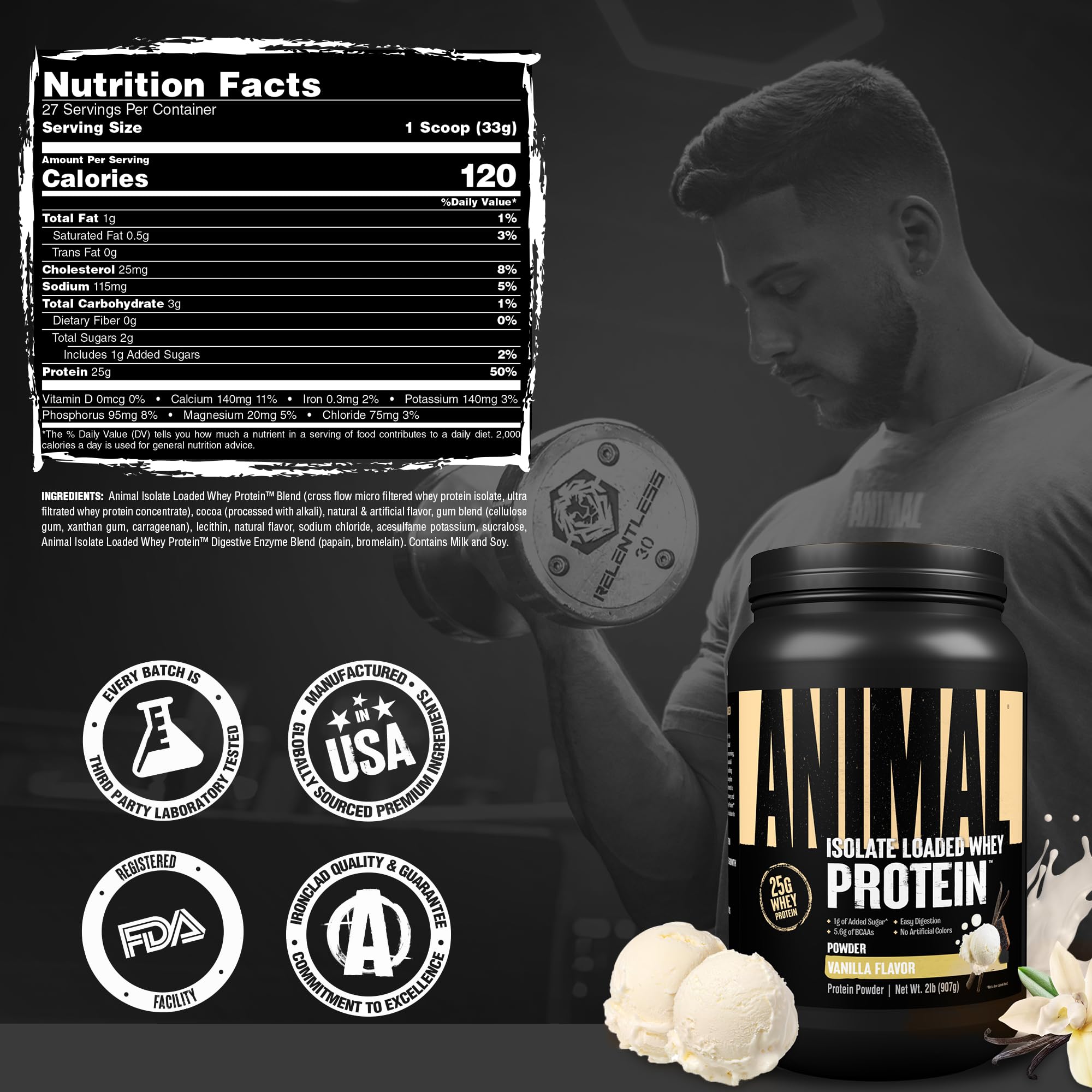 Animal Whey Isolate vanilla aroma inviting a satisfying pre-workout ritual