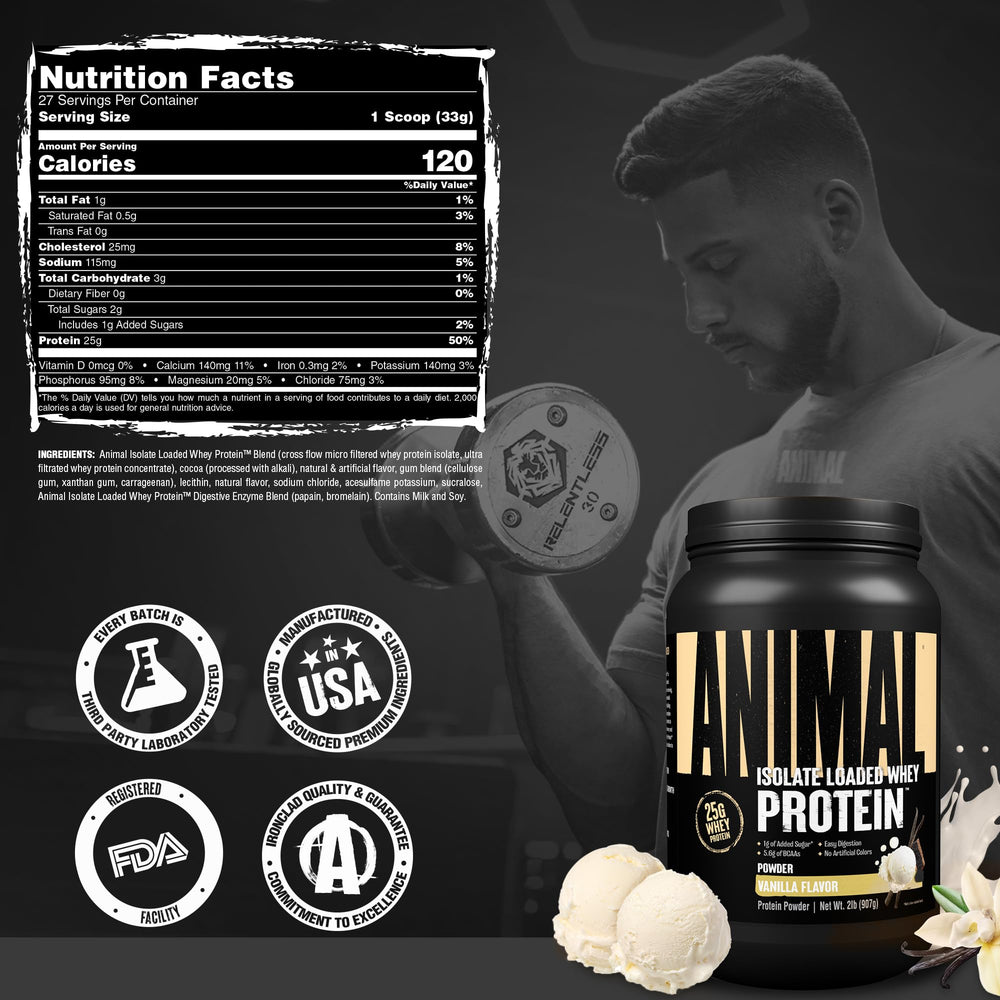 Animal Whey Isolate vanilla aroma inviting a satisfying pre-workout ritual